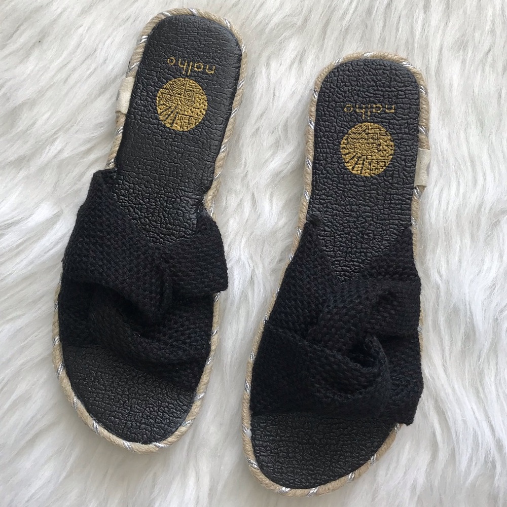 Nalho yoga mat black knot espadrille sandals 9